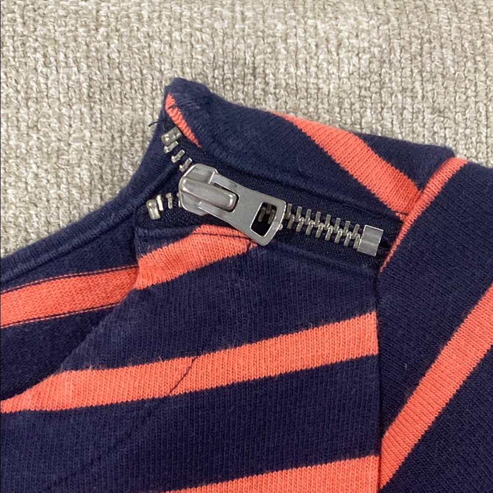 Woman’s GAP Striped Dress with Coral and Navy - Picture 4 of 4